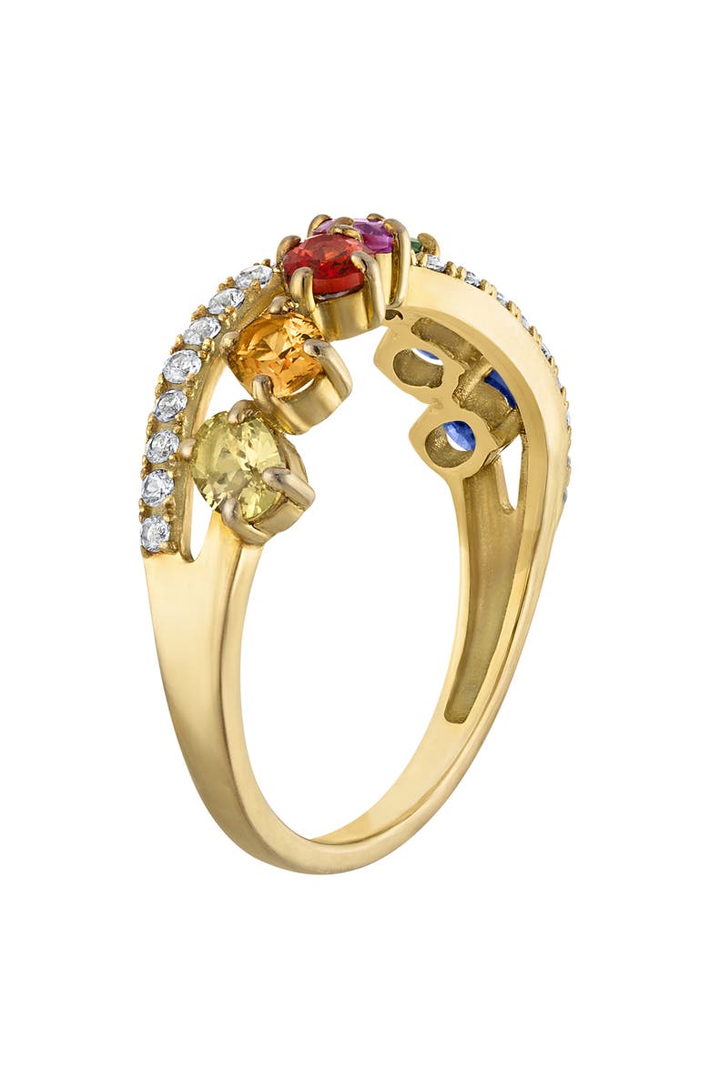 FZN Cubic Zirconia Crisscross Ring, Alternate, color, Gold