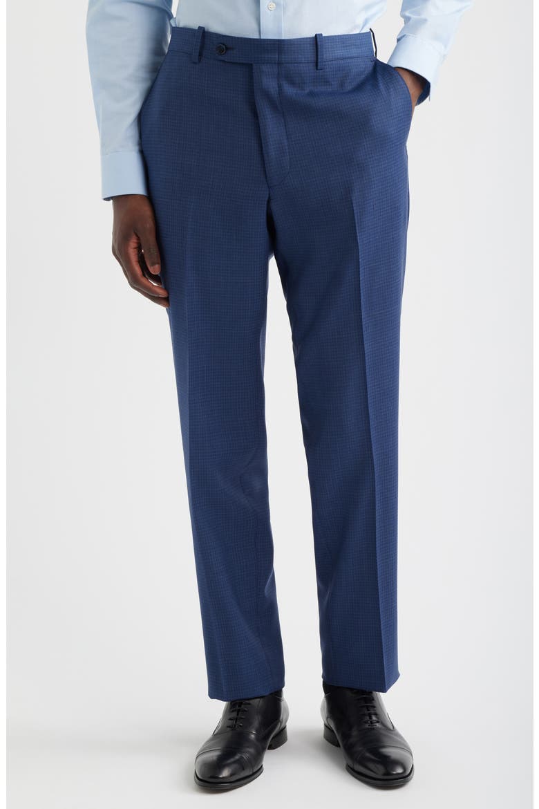Flynn Classic Fit Blue Microcheck Wool Suit, Alternate, color, BLUE