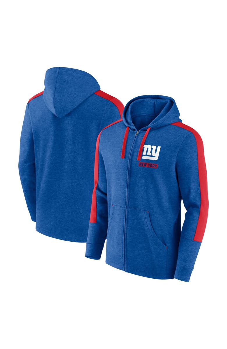 FANATICS Men's Fanatics Heather Royal New York Giants Gains Full-Zip Hoodie, Main, color,