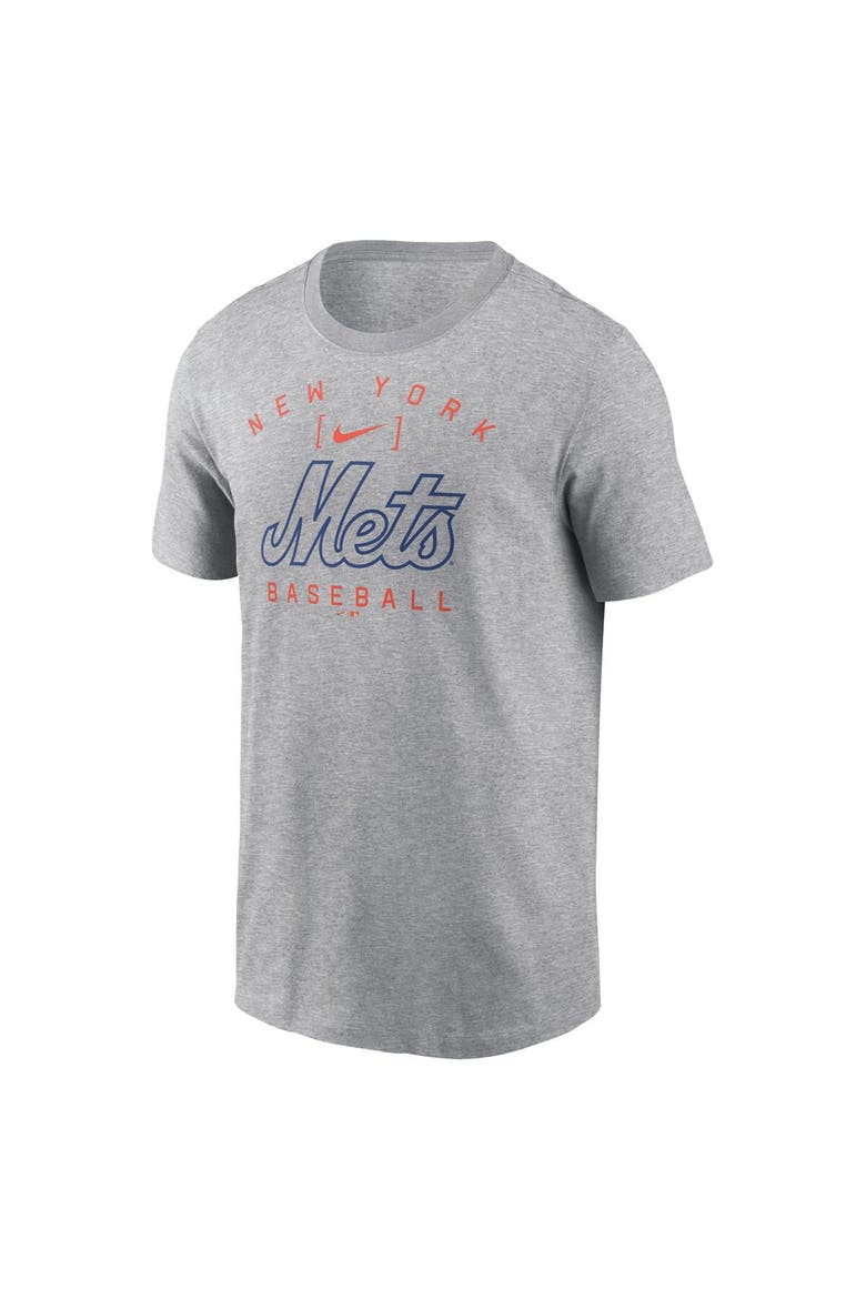Men's Nike Heather Gray New York Mets Home Team Athletic Arch T-Shirt, Alternate, color, Heather Gray