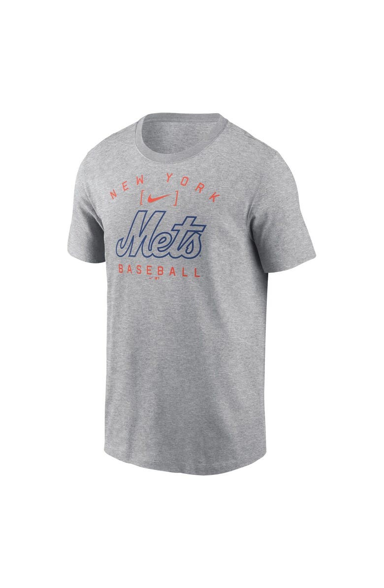 Nike Men's Nike Heather Gray New York Mets Home Team Athletic Arch T-Shirt, Alternate, color, 
