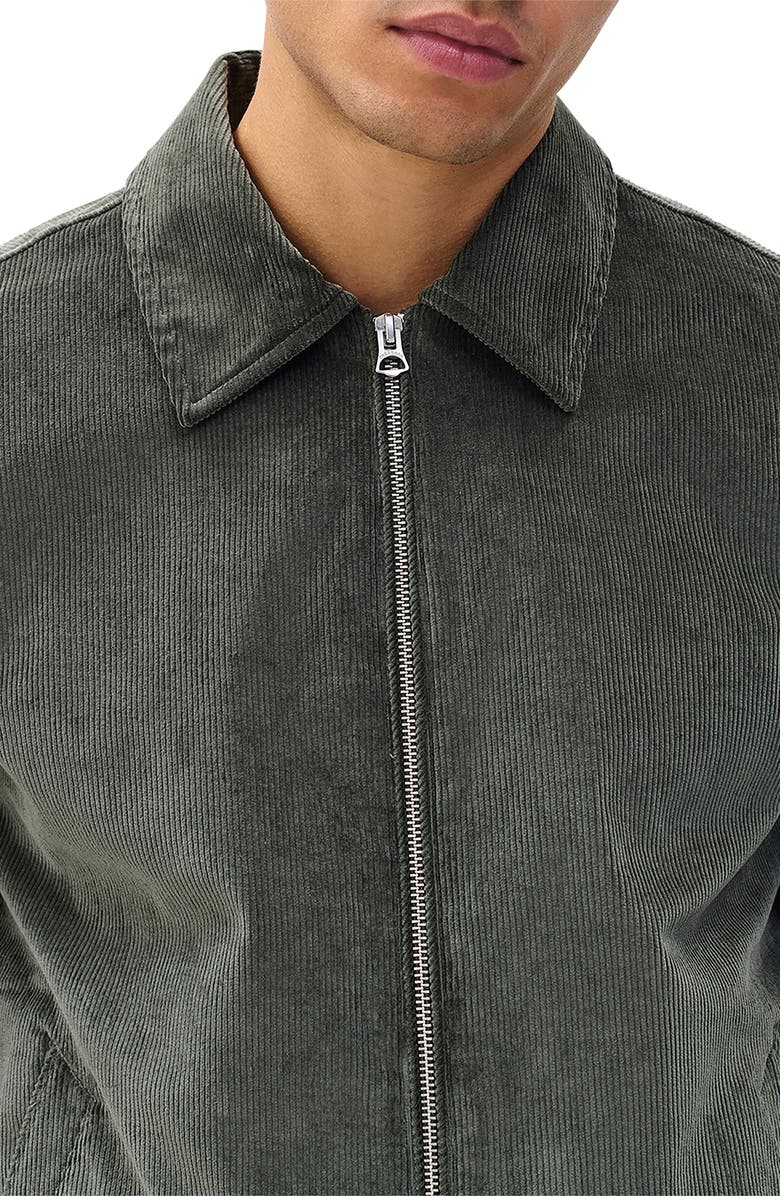 rag & bone Melrose Stretch Cotton Corduroy Zip Jacket, Alternate, color, Dark Shadow