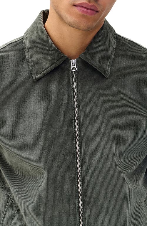 Rag & Bone Melrose Stretch Cotton Corduroy Zip Jacket In Gray