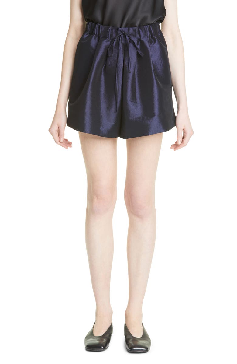 Kika Vargas Silk Blend Drawstring Shorts, Main, color, 