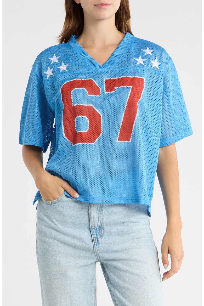 67 Star Graphic Mesh Jersey, Main, color, BLUE