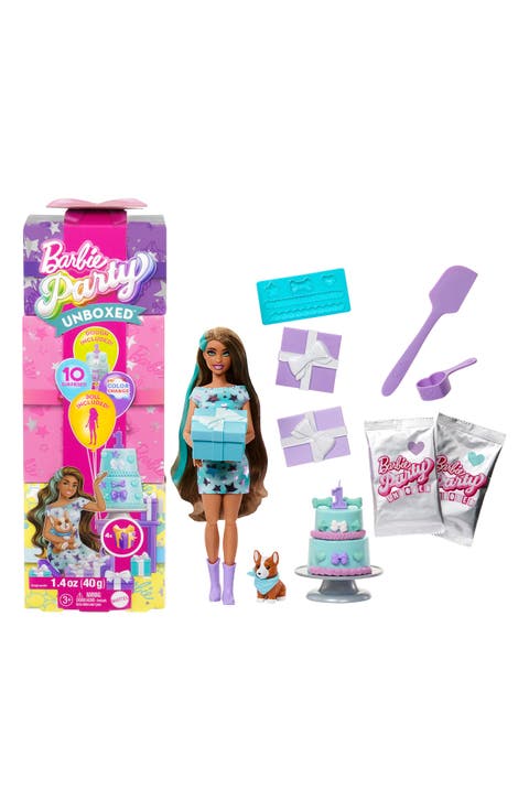 Party Unboxed Pet Birthday Series Doll & Accessories with 10 Surprises