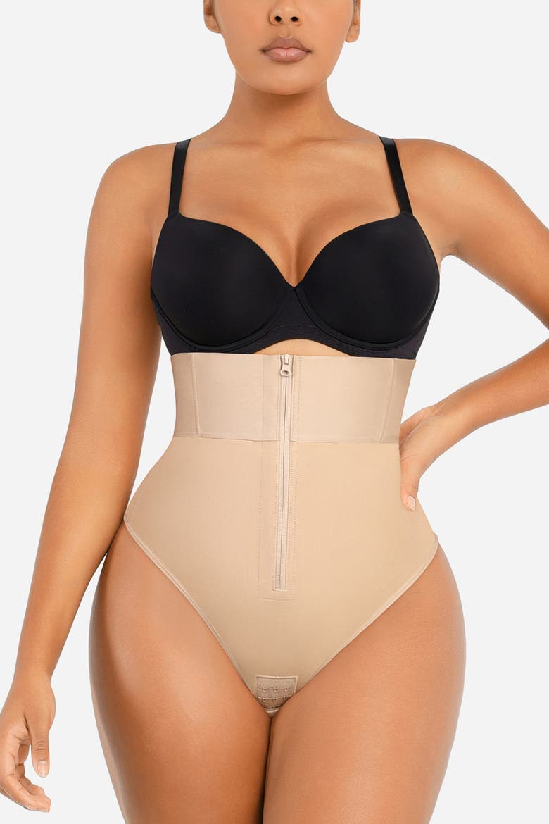 High-Rise Body Sculpting Thong, Main, color, Tres Naturale