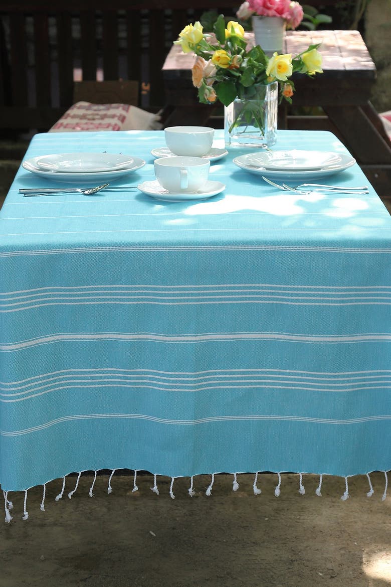 'Lucky' Turkish Pestemal Towel, Alternate, color, TURQUOISE