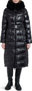 The Recycled Planet Company Lexi Water Resistant Hooded Nylon Down Puffer Coat with Faux Fur Trim