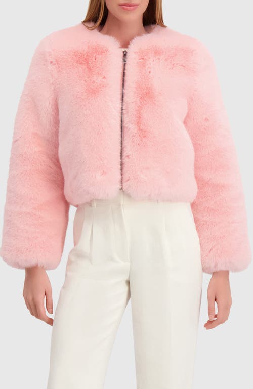 Lyla Grant Fur-free Fox (faux Fur) Bolero In Pink