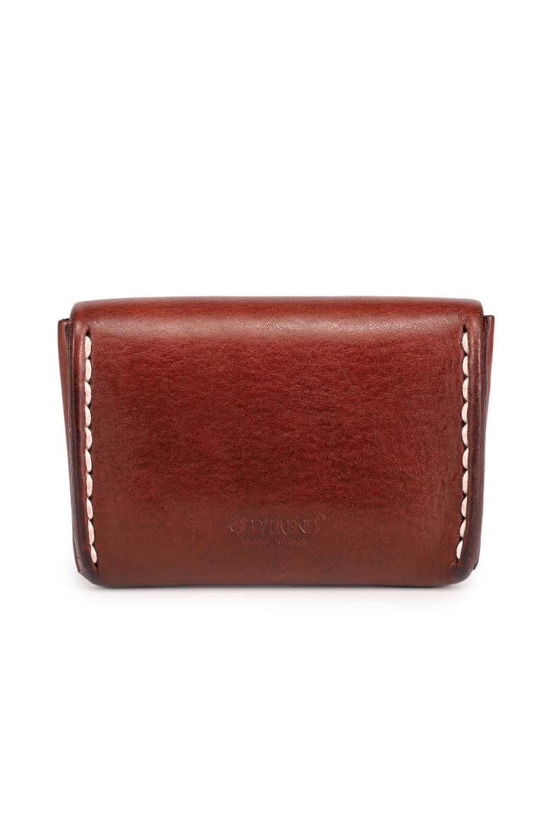 Canna Genuine Leather Compact Card Holder, Alternate, color, Brown