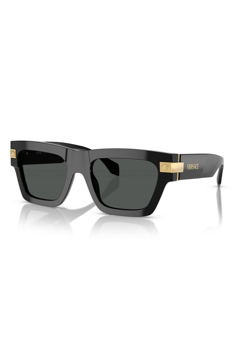 Versace 55mm Rectangular Sunglasses, Alternate, color, 