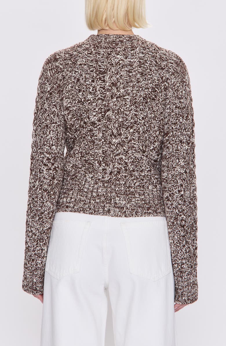 Pistola Quinn Mixed Stitch Cotton Blend Sweater, Alternate, color, Chocolate Marl