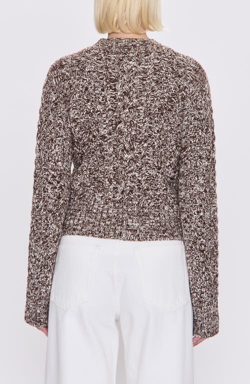 Pistola Quinn Mixed Stitch Cotton Blend Sweater In Brown