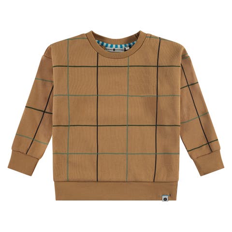 Gridline Pattern Sweatshirt