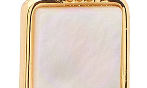St. Moran Mini Square Mother-of-pearl Pendant Necklace In Gold
