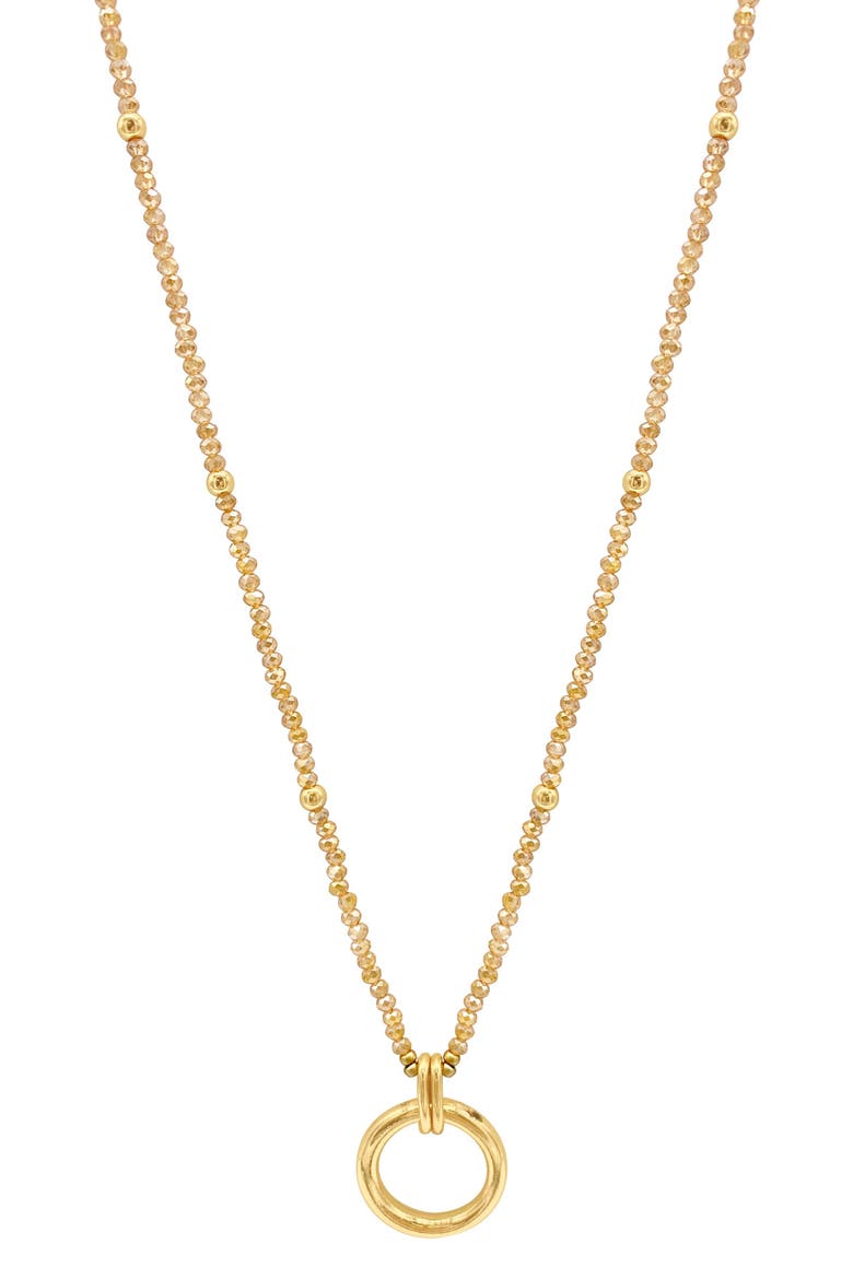 Circular Pendant Necklace, Main, color, GOLD