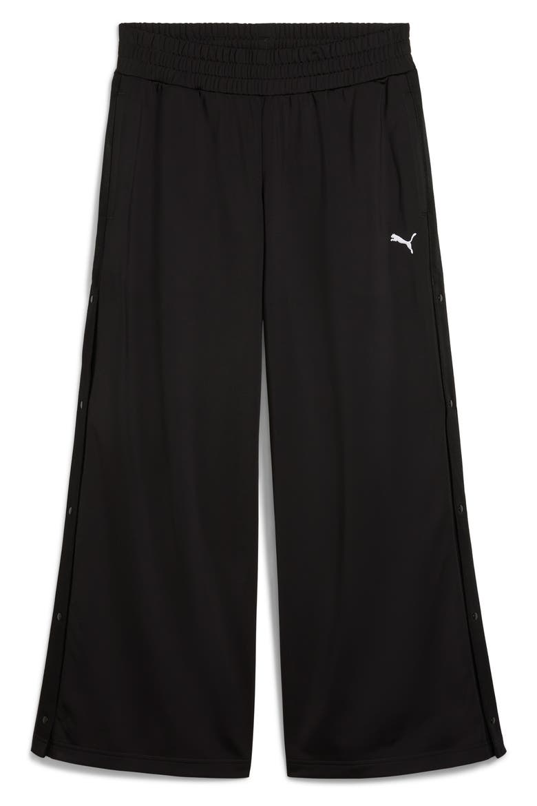 Low Rise Popper Side Snap Pants, Alternate, color, BLACK