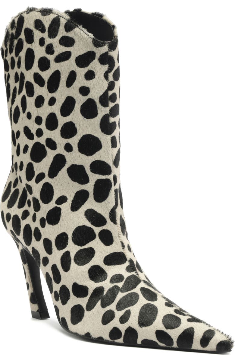 Schutz Maryann Curve Genuine Calf Hair Pointed Toe Bootie, Main, color,