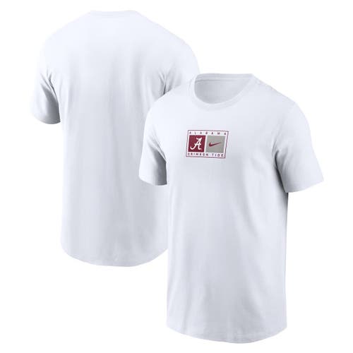 Nike White Alabama Crimson Tide Campus Logo Swoosh T-shirt In White