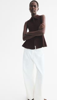 H&M Rib-knit Peplum Top