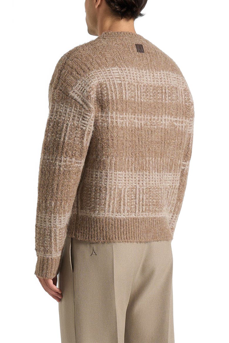 Ayden Check Wool Knit Jumper, Alternate, color, Taupe/Beige