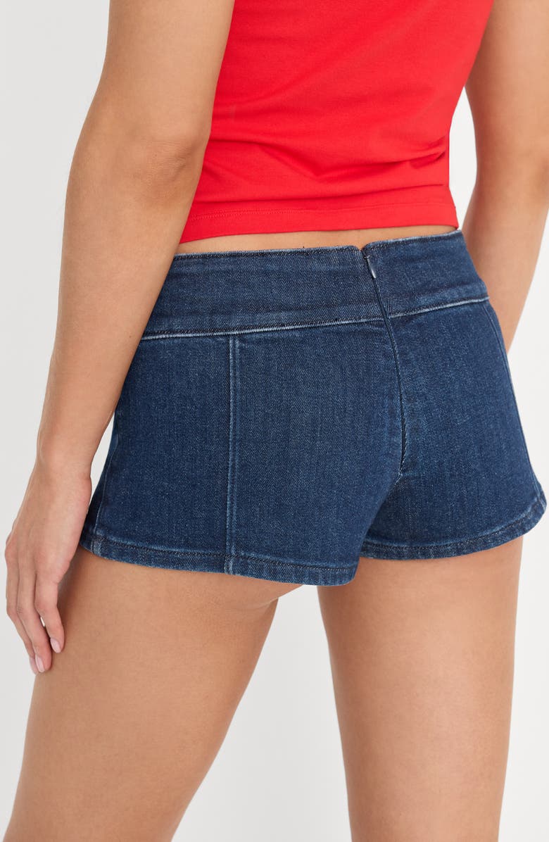 Good American Micro Shorts, Alternate, color, Indigo1169