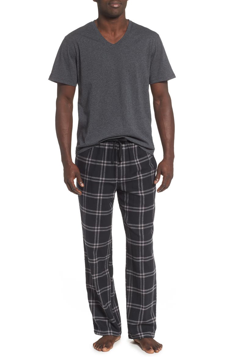 Pajamas, Main, color, BLACK DOUBLE GRID PLAID