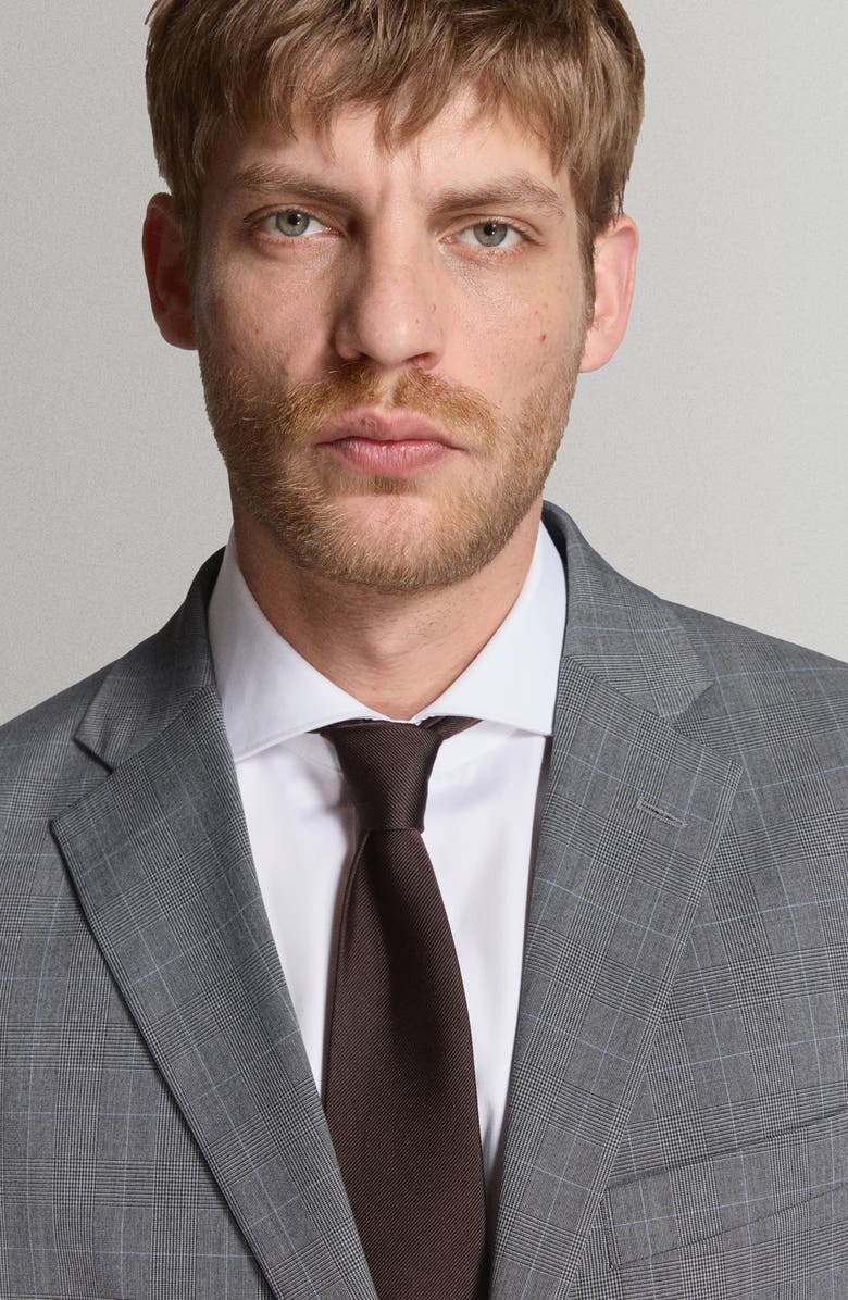 MANGO London Regular Fit Navy Blazer, Alternate, color, Grey