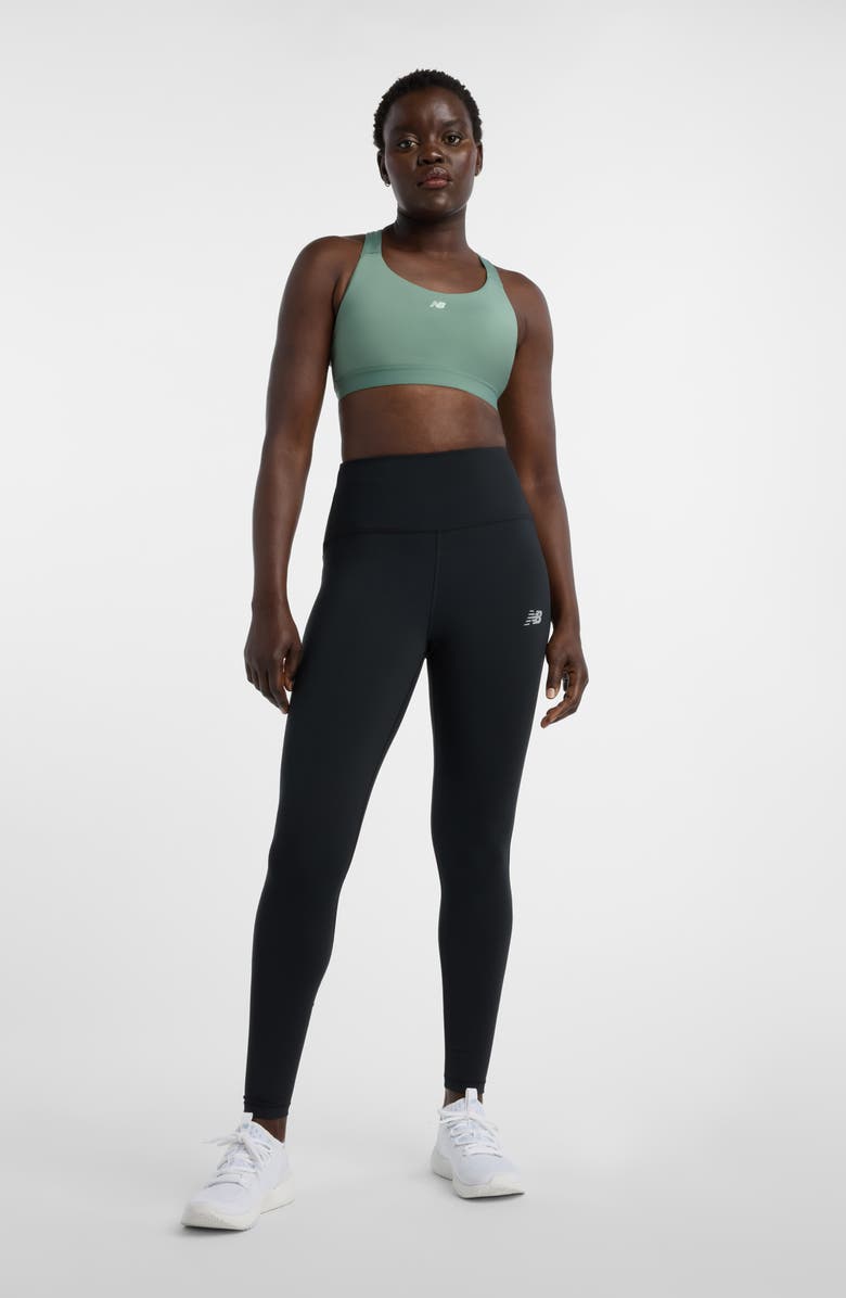 New Balance Essentials Training Racerback Sports Bra, Alternate, color, Green