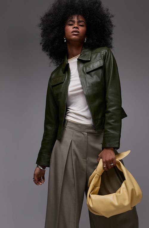 Topshop Sameena Bow Knot Faux Leather Shoulder Bag In Yellow