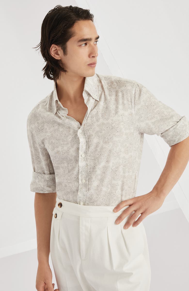 Brunello Cucinelli Button-down collar shirt, Alternate, color,