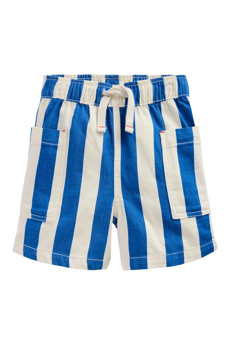 Kids' Stripe Stretch Cotton Shorts, Main, color, BLUE STRIPE