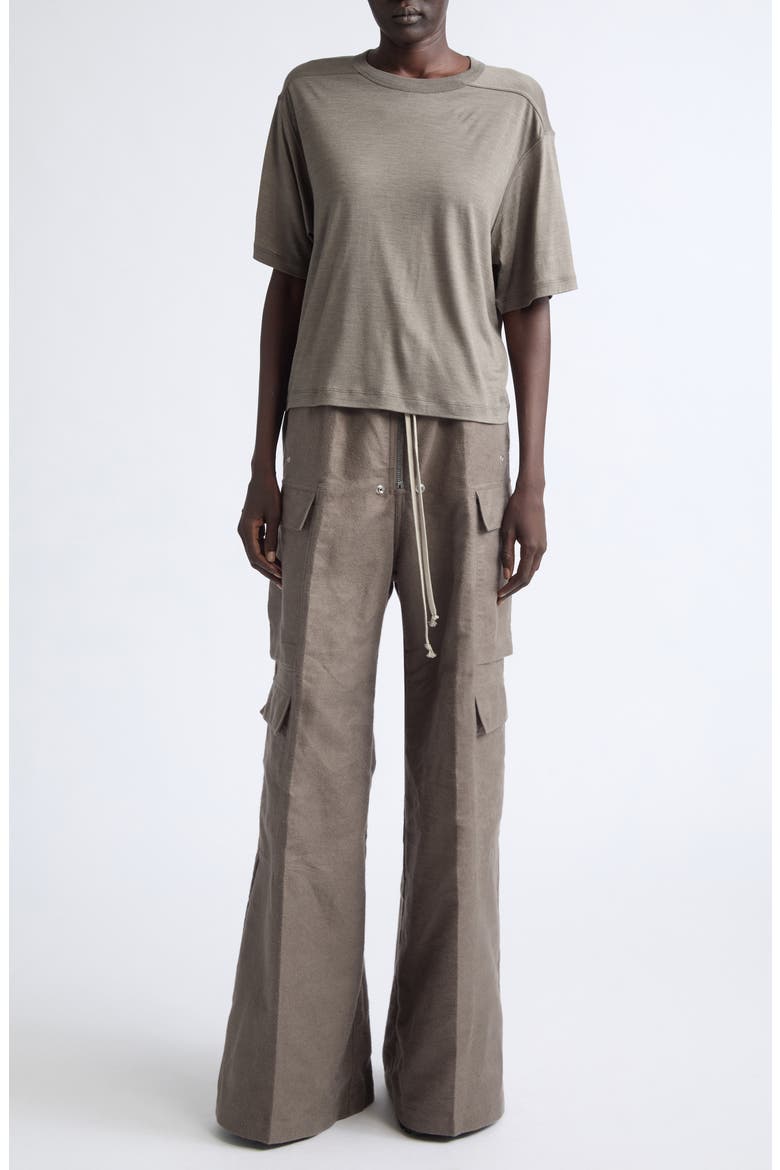 Brad Cropped Wool T-Shirt, Alternate, color, DUST