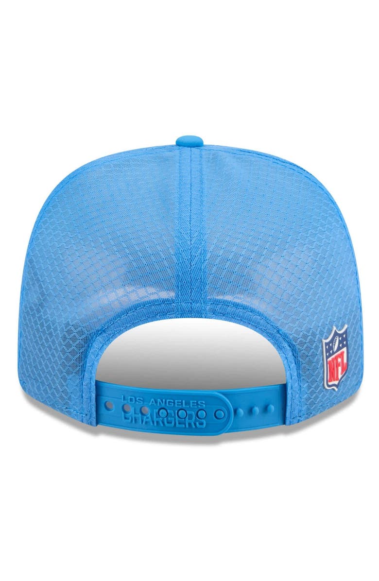 New Era Men's New Era Powder Blue Los Angeles Chargers 2025 Sideline 9SEVENTY Trucker Adjustable Hat, Alternate, color, Powder Blue