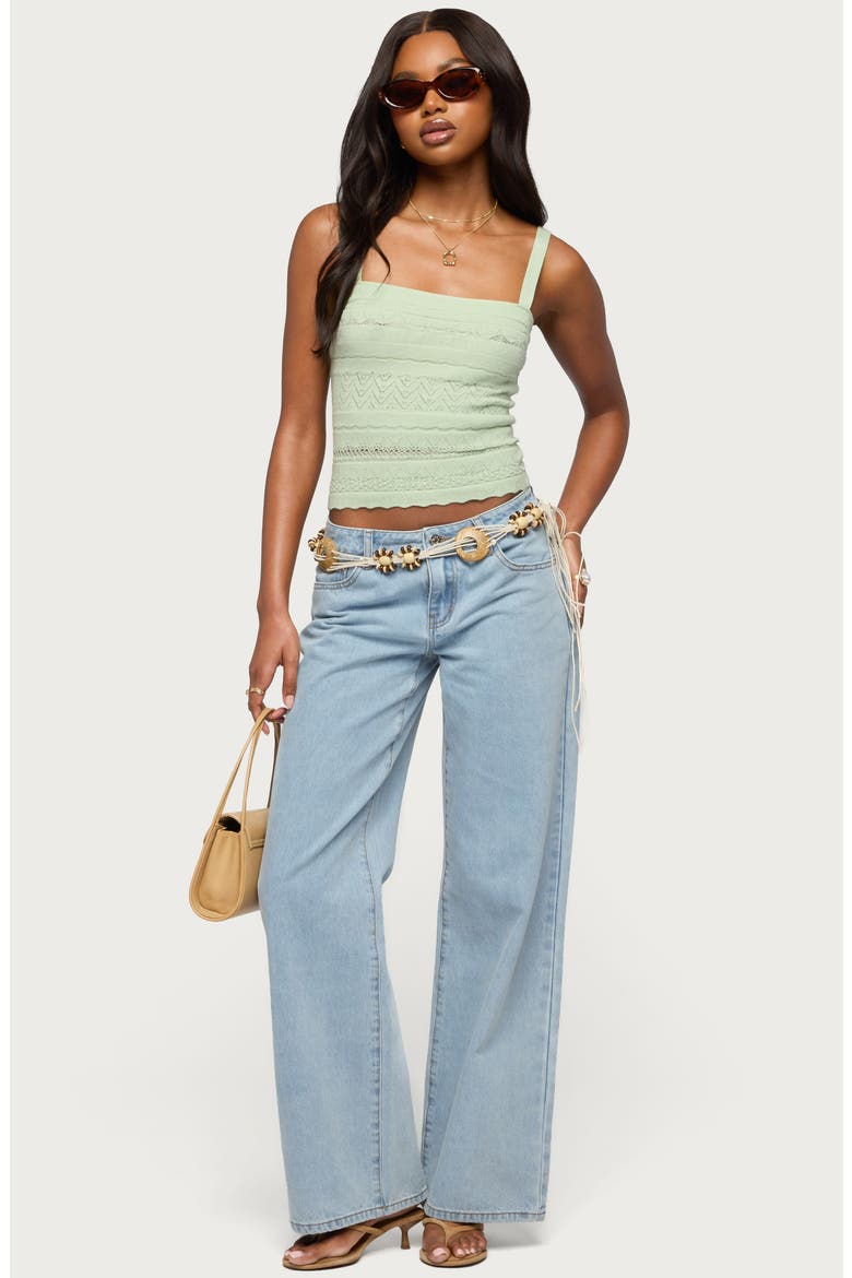 Naia Pointelle Camisole, Alternate, color, SAGE