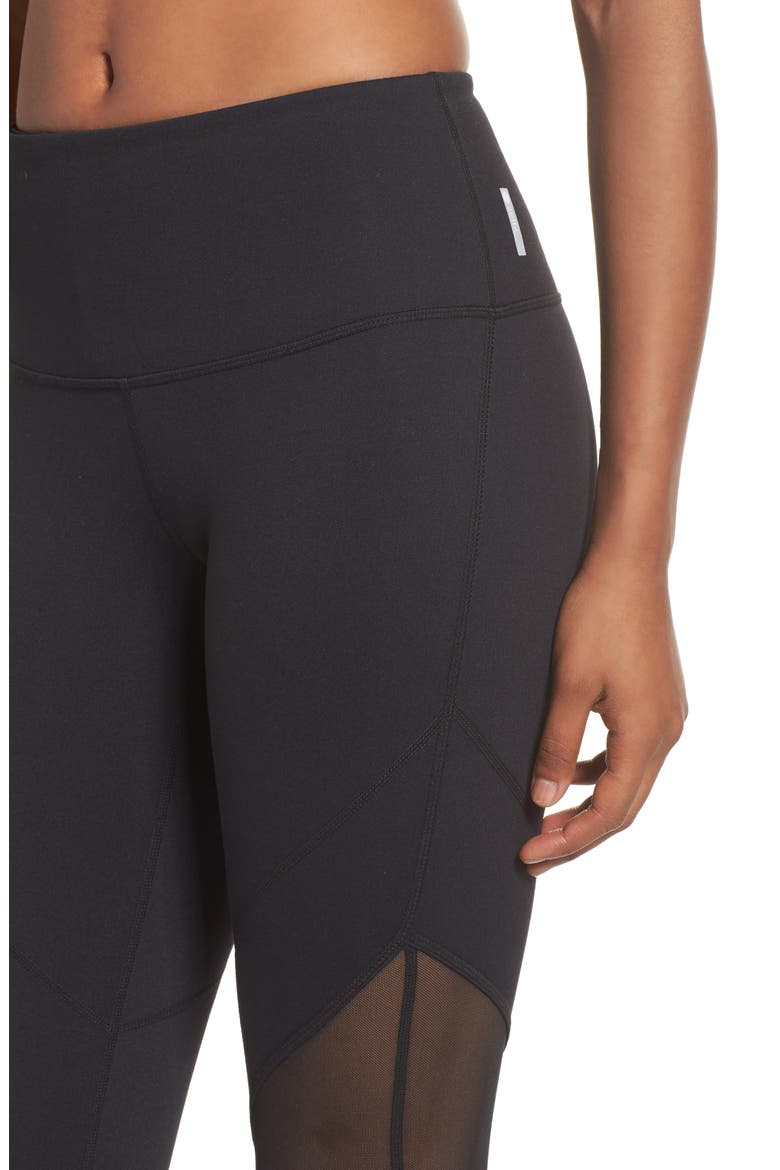 Covet High Waist Midi Leggings, Alternate, color, BLACK