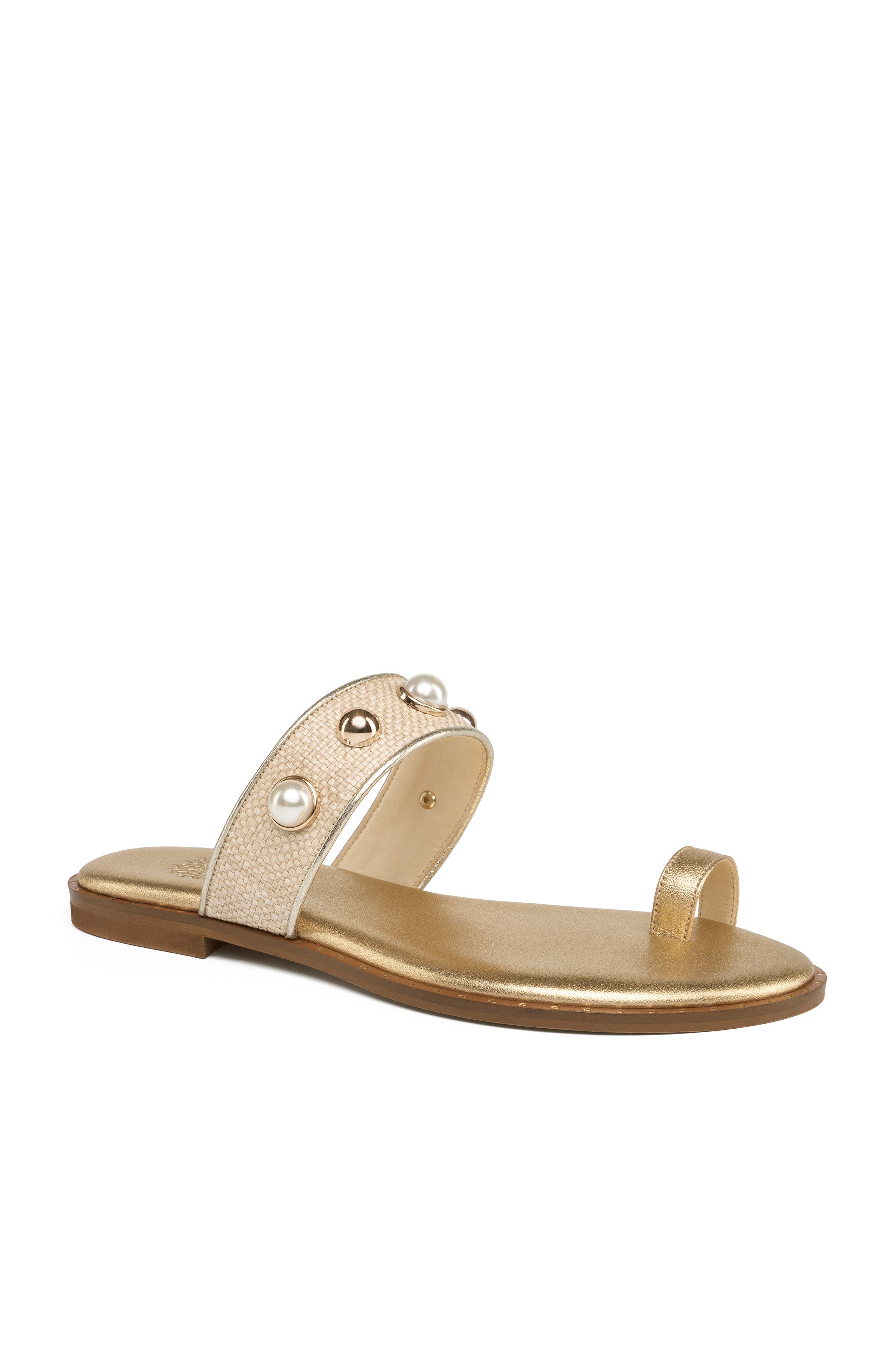 Grace Footwear Symi Woven Embellished Slide Sandal, Main, color, 