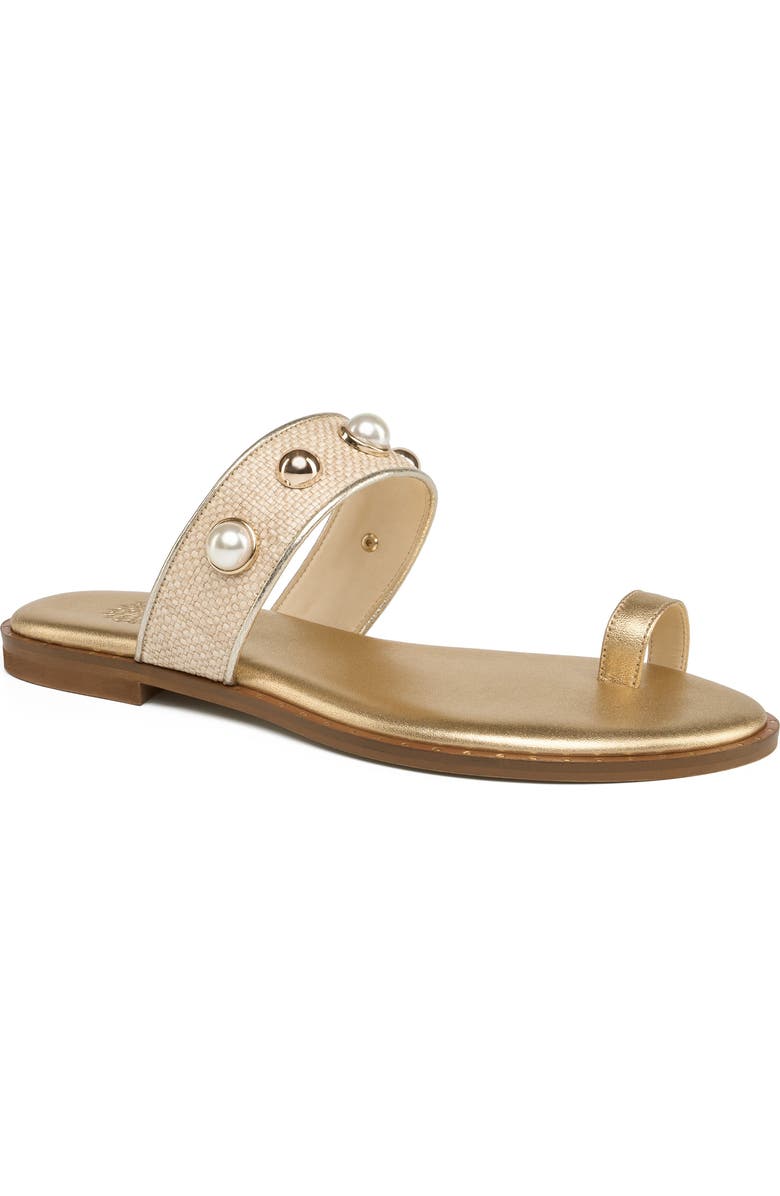 Grace Footwear Symi Woven Embellished Slide Sandal, Main, color,