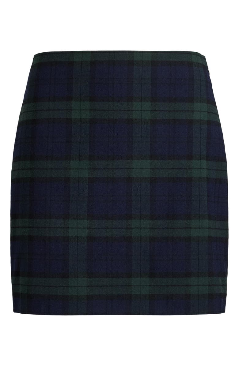 Lauren Ralph Lauren Plaid Twill Pencil Miniskirt, Alternate, color, Green/ Navy/ Black