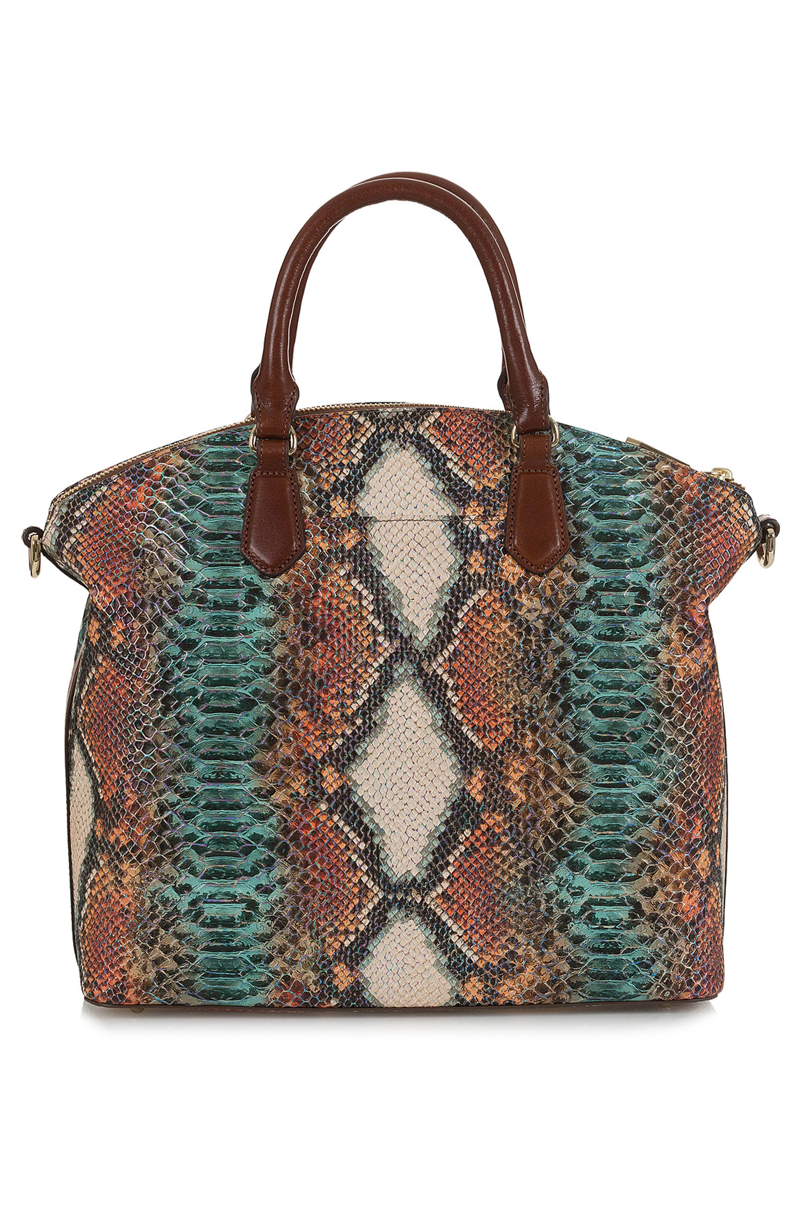 Large Duxbury Croc Embossed Leather Satchel, Alternate, color, MULTI