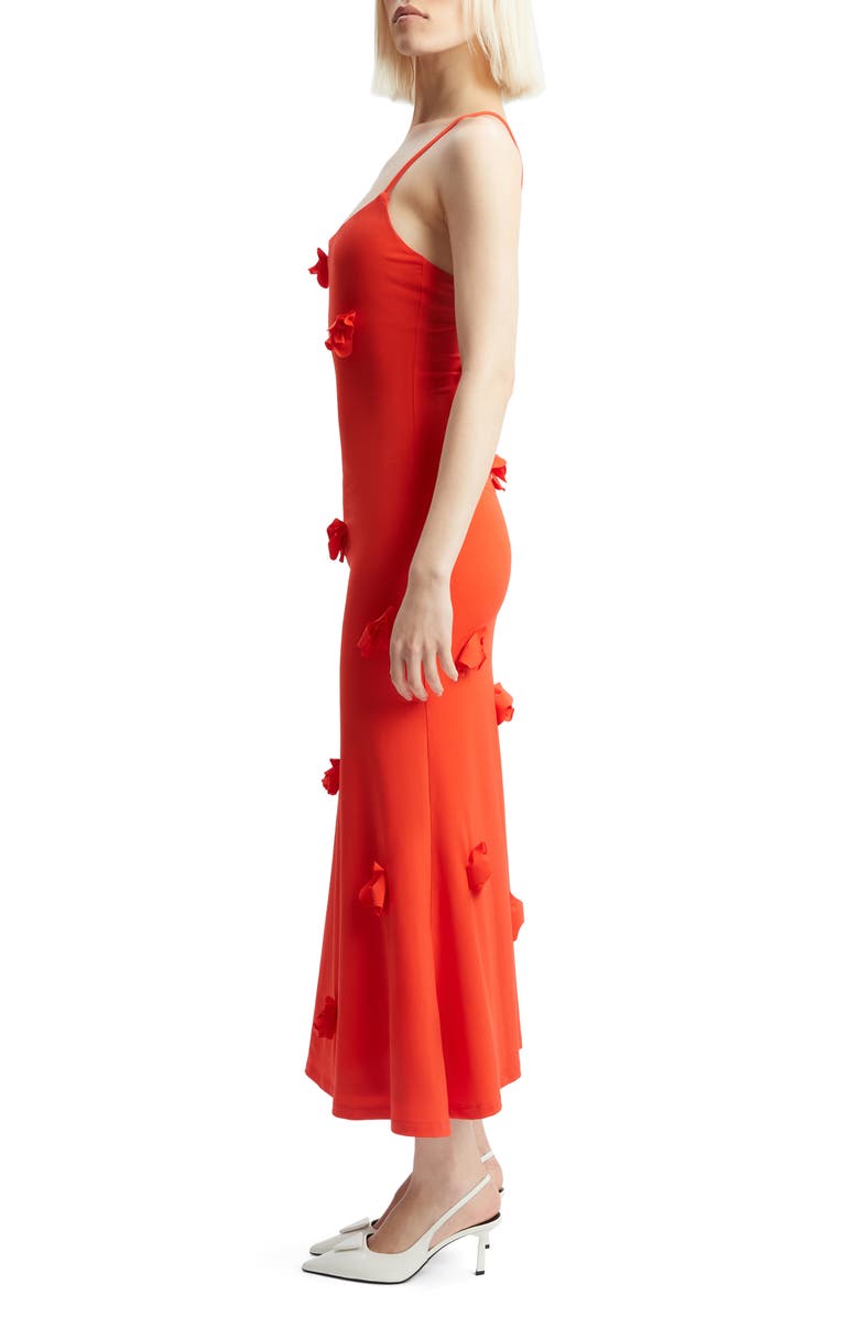 Bardot Lanae Jersey Midi Dress, Alternate, color, Fire Red