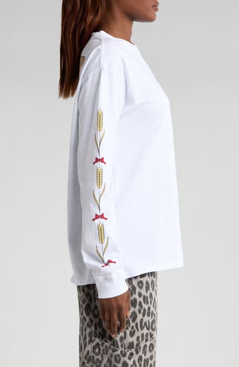 Fresh Bread Long Sleeve Organic Cotton Graphic T-Shirt