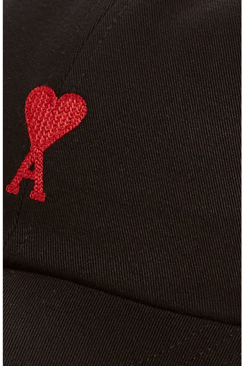 Ami de Coeur Embroidered Adjustable Baseball Cap, Alternate, color, 001 NOIR