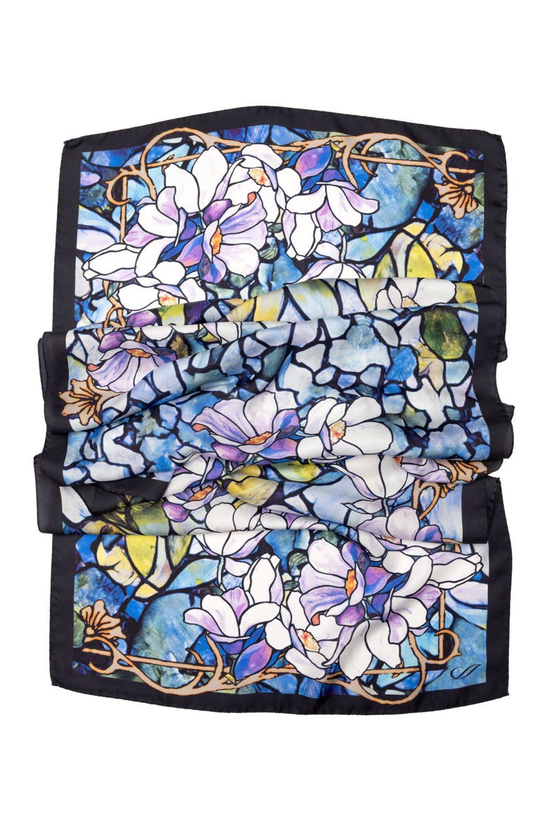 Tiffany - Long Silk Scarf for Women, Alternate, color, Lavender