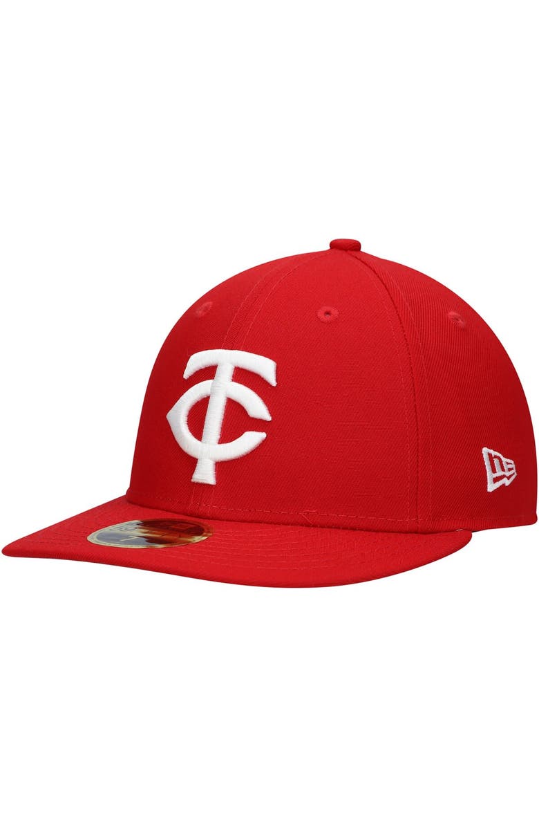 New Era Men's New Era Scarlet Minnesota Twins Low Profile 59FIFTY Fitted Hat, Alternate, color, Scarlet