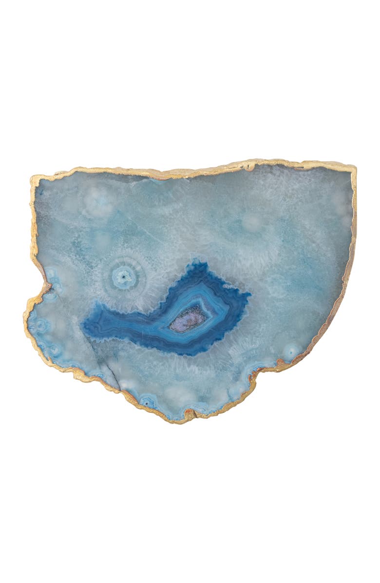 Storied Home Tray with Electroplated Edge, Main, color, Blue