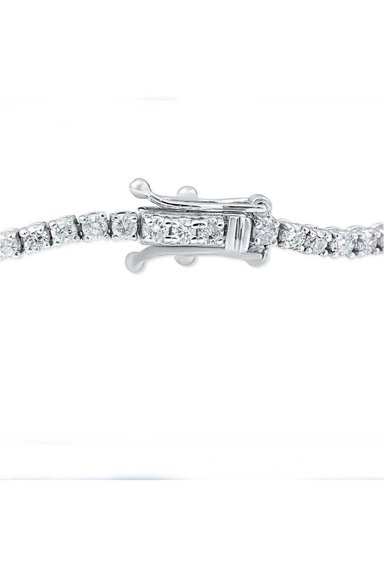 3 Carat Round Cut Lab Grown Diamond Tennis Bracelet In 14k Gold 7", Alternate, color, 14k White Gold