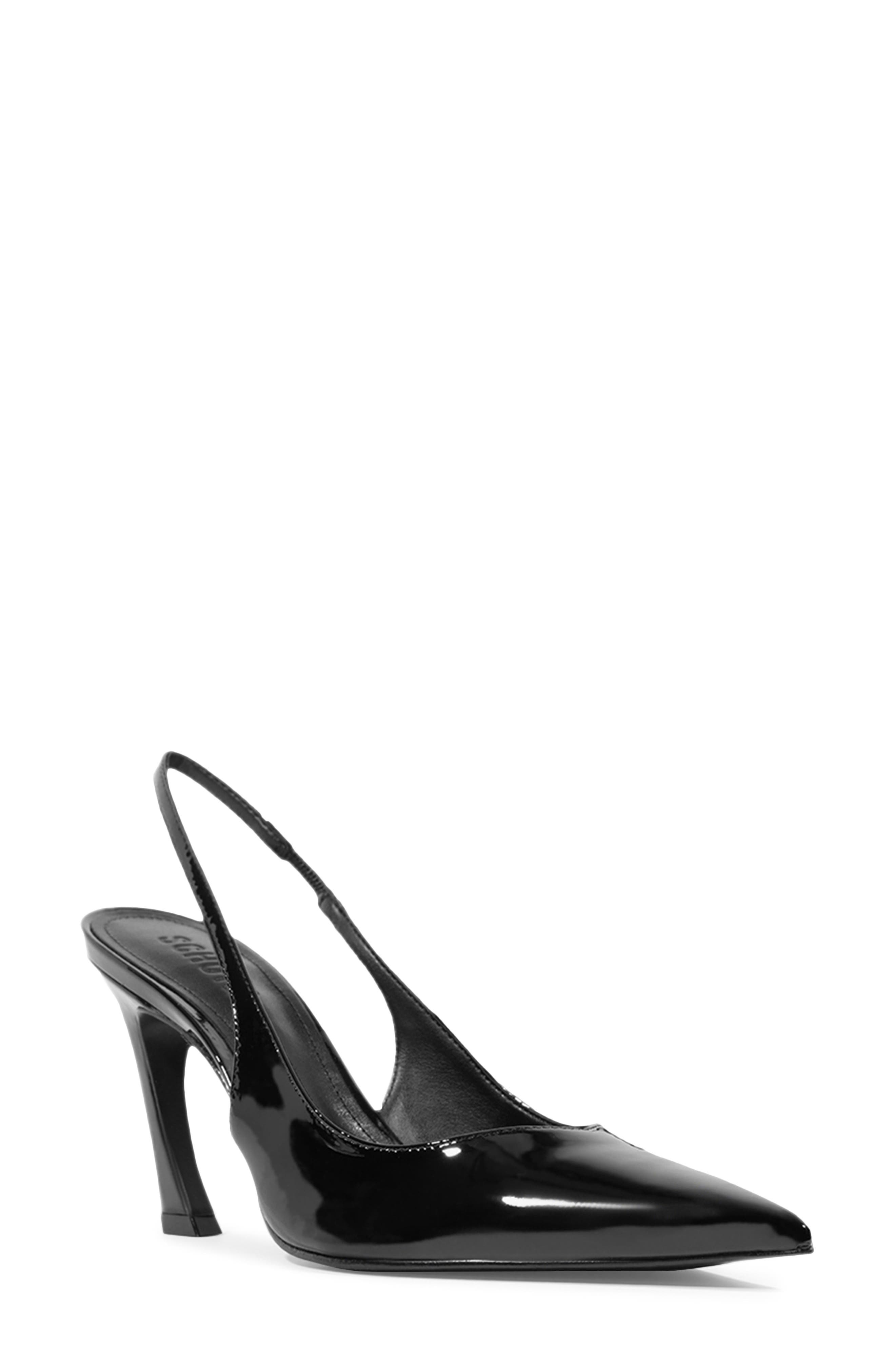 Schutz Lexi Pointed Toe Slingback Pump, Main, color, Black
