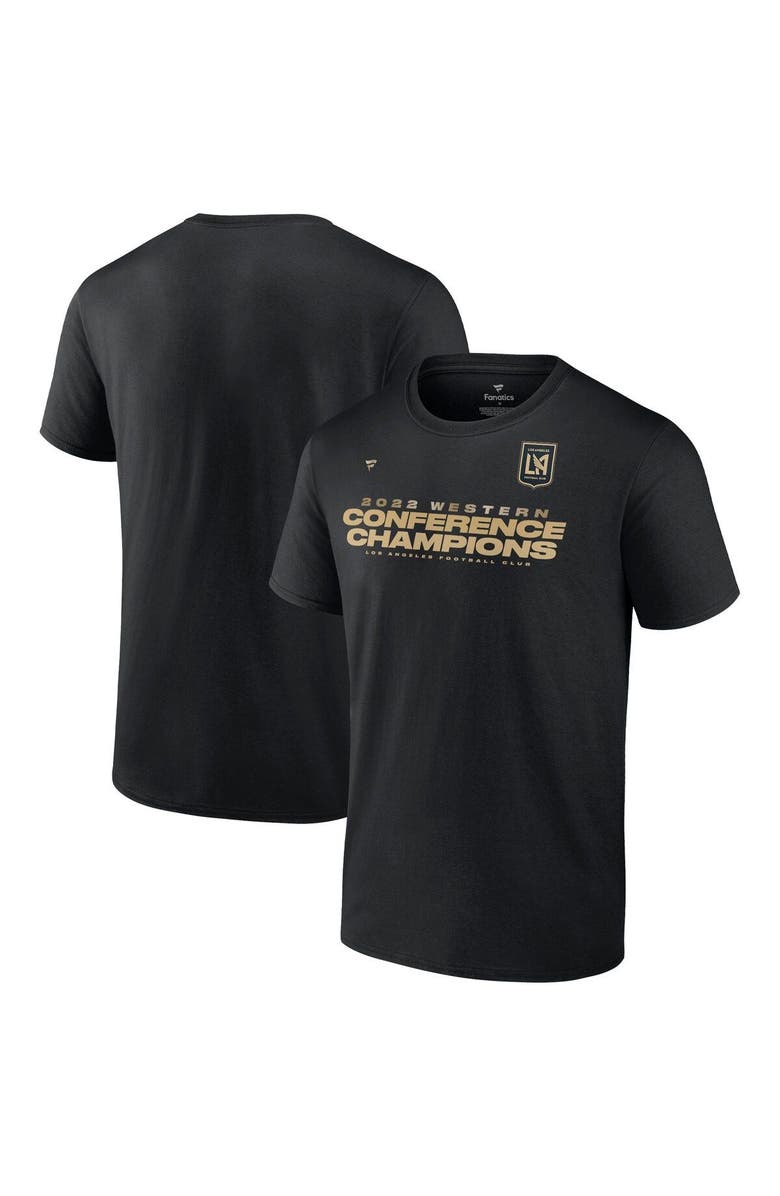 FANATICS Men's Fanatics Branded Black LAFC 2022 MLS Western Conference Champions Locker Room T-Shirt, Main, color, 